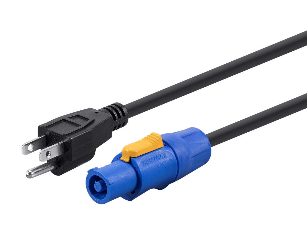 4ft Neutrik NAC3FCA Blue powerCON Cable to Male Edison 10x 40% off Flash Sale 