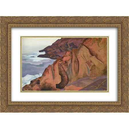 Nicholas Roerich 2x Matted 24x20 Gold Ornate Framed Art Print 'Monhegan (Creating)'