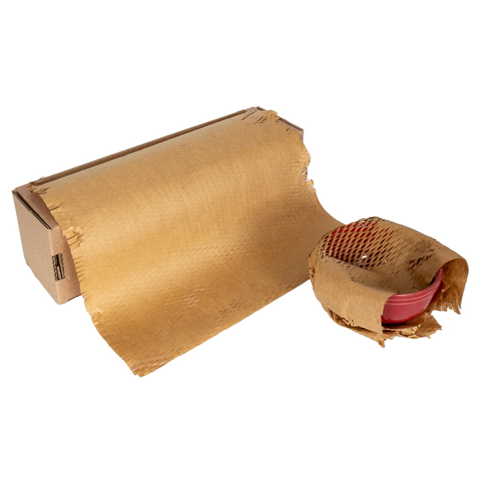 Packwise Flexible Honeycomb Cushioning Wrap,15 in.x165 ft., Dispenser Box Included, Kraft,1 Roll
