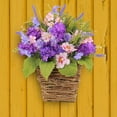 thumbnail image 1 of Fankiway Purple Simulation Flower Basket Decoration Purple Lavender Simulation Flower Door Hanging Home Decoration, 1 of 9