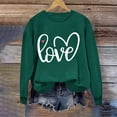 thumbnail image 1 of Meichang Sweat-Shirt de la Saint-Valentin pour Femmes, Col Rond, Graphique Cœur d'Amour, Coupe Ample, Manches Longues, Mignon, 1 of 4