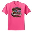 thumbnail image 2 of Wild Bobby, Ford Retro T-Bucket Roadster 1923 Vintage Garage Motors, Cars and Trucks, Men Graphic Tee, Neon Pink, 4X-Large, 2 of 4