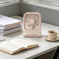 thumbnail image 2 of AuroraX White Desk Fans Personal Cooling Portable Mini Fan USB Quiet Battery Operated Adjustable Speeds Rechargeable Outdoor Travel Fan, 2 of 6