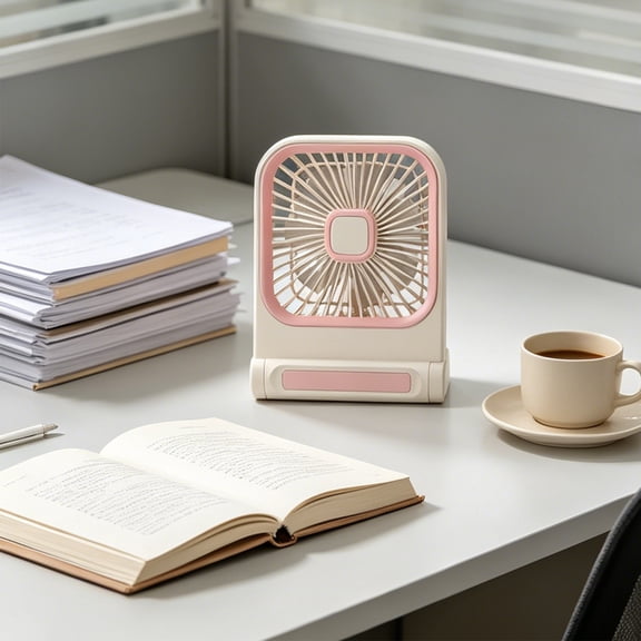 USB Desk Fan Mini Portable Cooling Fan for Office Dorm Travel, Quiet Operation with 3 Speeds