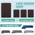 thumbnail image 4 of sasyxdc Sectional Couch Covers 4 Piece Stretch Separate Sofa Cushion Cover Set L Shape Sofa Slipcover Furniture Protector for Both Left/Right Sectional Couch (3 Seater + 1 Chaise  Jacquar, 4 of 8