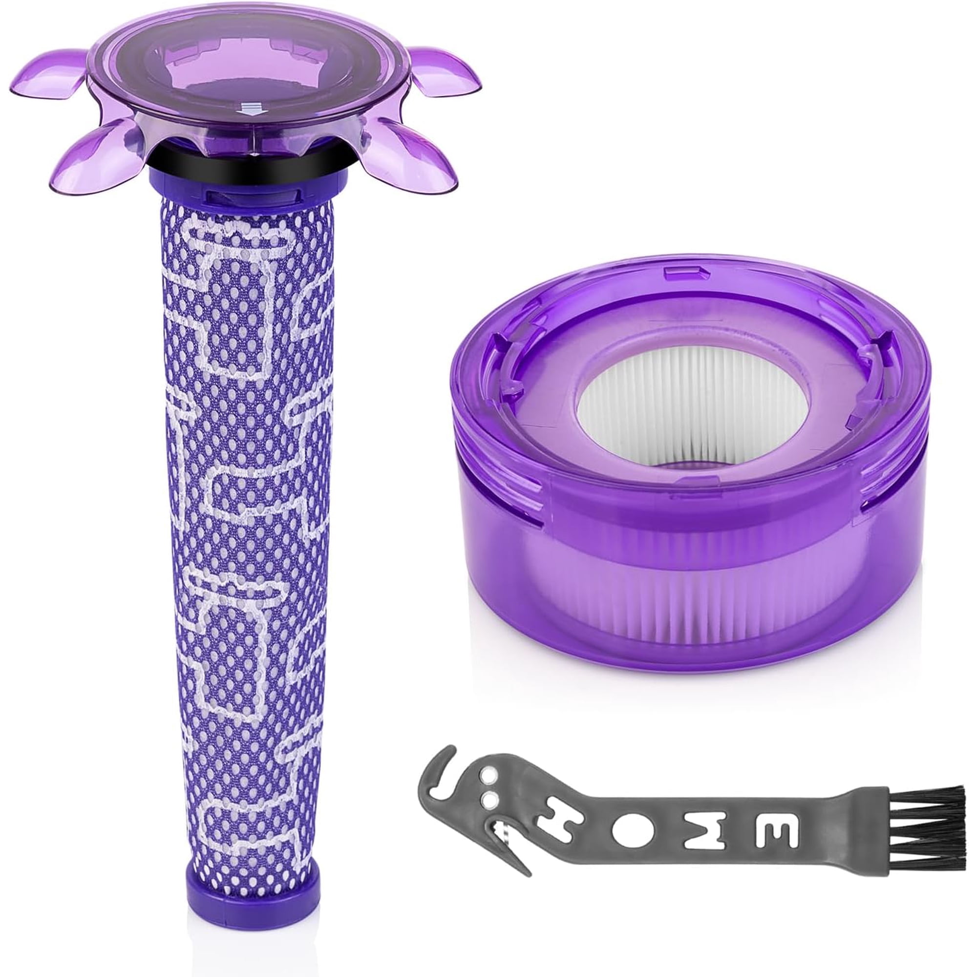 Upgraded V8 Replacement Filter Compatible with Dy*son New Version V8 Cordless Vacuum, V8 Animal Extra SV25, SV10, V8 FOCUS Mattress, Car+Boat handheld, Replace Part #965661-05 & 967478-05