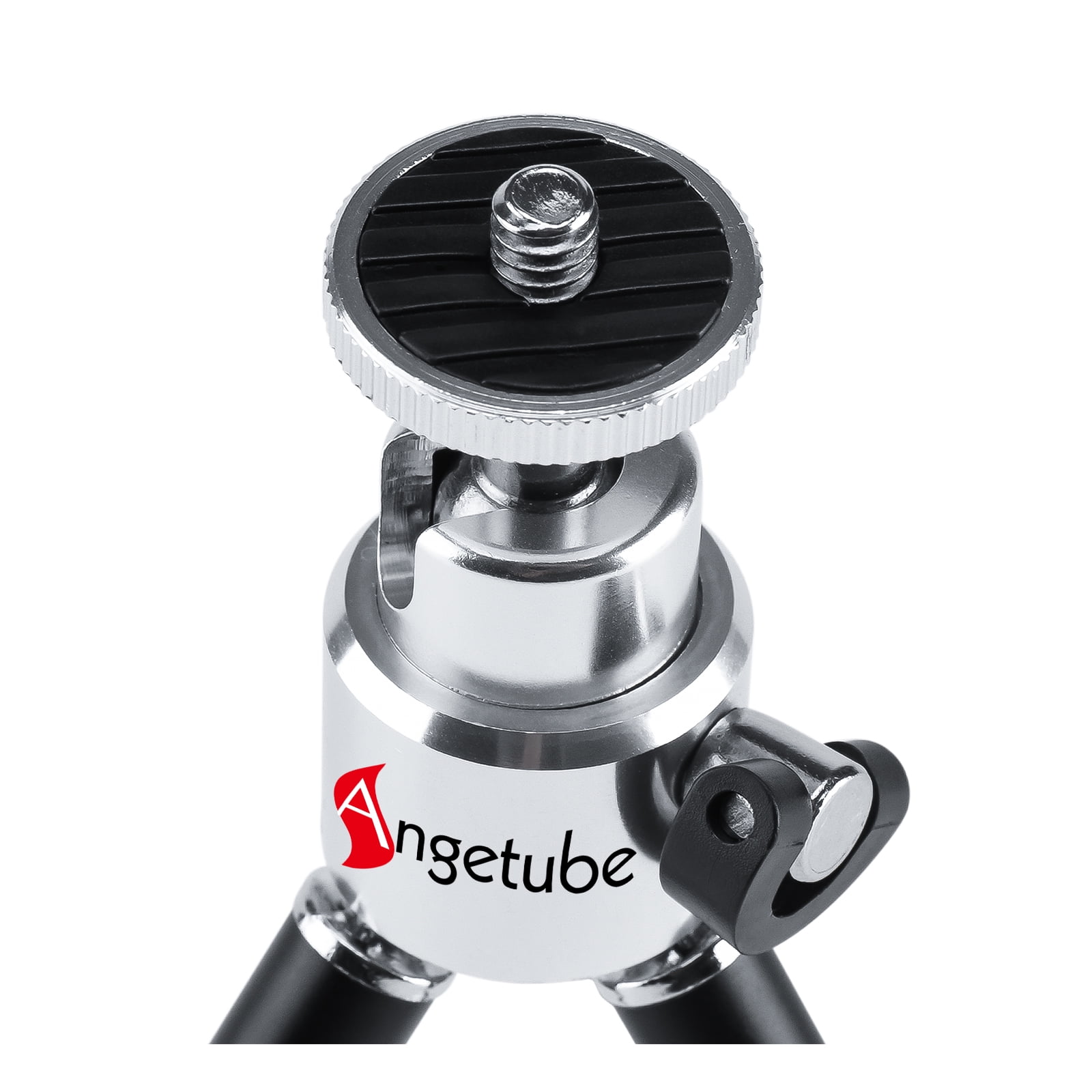 Angetube Mini Metal Table Tripod with 360° Ball Head, Supports Vertical Recording and Handle, Portable Travel Tripod with 1/4 Inch Screw for Camera Mobile Phone Action Cam