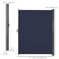 thumbnail image 3 of Outsunny 118" x 79" Retractable Side Awning Folding Privacy Screen Blue, 3 of 10