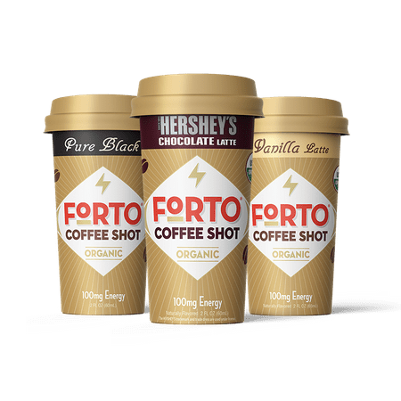 FORTO Coffee Shots - 100mg Caffeine, Variety Pack, Ready-to-Drink on the go, High Energy Cold Brew Coffee - Fast Coffee Energy Boost, 6