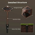 thumbnail image 5 of Gigalumi Warm White Solar LED Landscape Light , Gold-Red Bronze Aluminum, Waterproof Path Light 2-Pack, 5 of 7