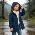 thumbnail image 6 of ZBSOKO Girl Rain Jackets Waterproof Hooded Windbreaker Cinched Waist Full Zip Outdoor Raincoats with Pockets for Hiking Sizes 5-16 Years, 6 of 6
