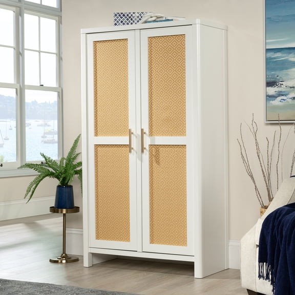 Sauder Isabella Isle Storage Engineered Wood Cabinet in White