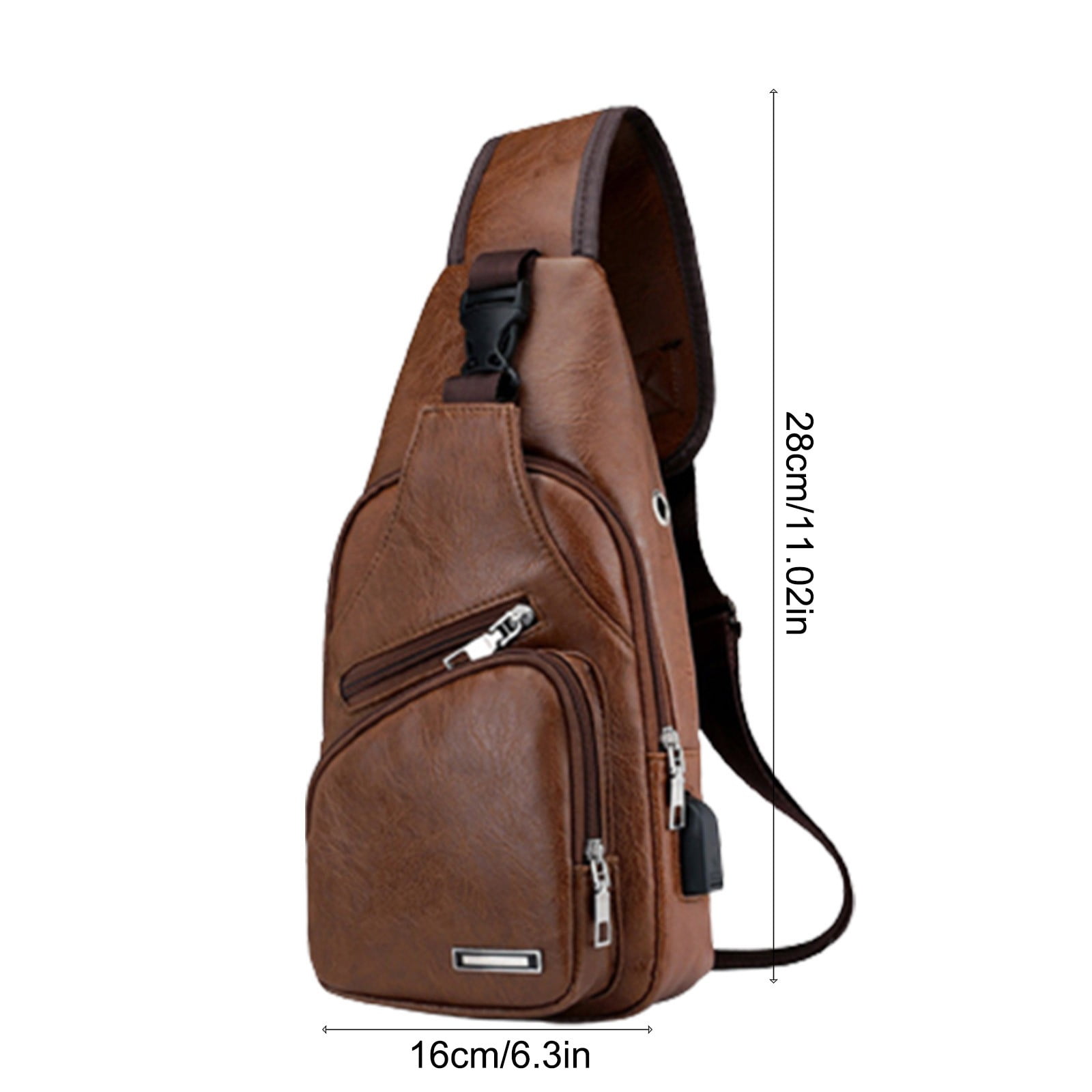 ショルダーバッグ IONSEOUL Leather Pocket TwoWay Backpack Shoulder Bag JE555 Zeceouar Sling Bag for Men Women Shoulder Backpack Chest