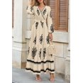 thumbnail image 3 of Vestido de invitada a la boda PRETTYGARDEN maxi bohemio con estampado floral para mujer, 3 of 8