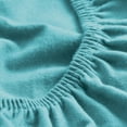 thumbnail image 5 of Bare Home 100% Cotton Flannel Sheet Set, Heavyweight, Deep Pocket (Twin XL, Aqua), 5 of 5