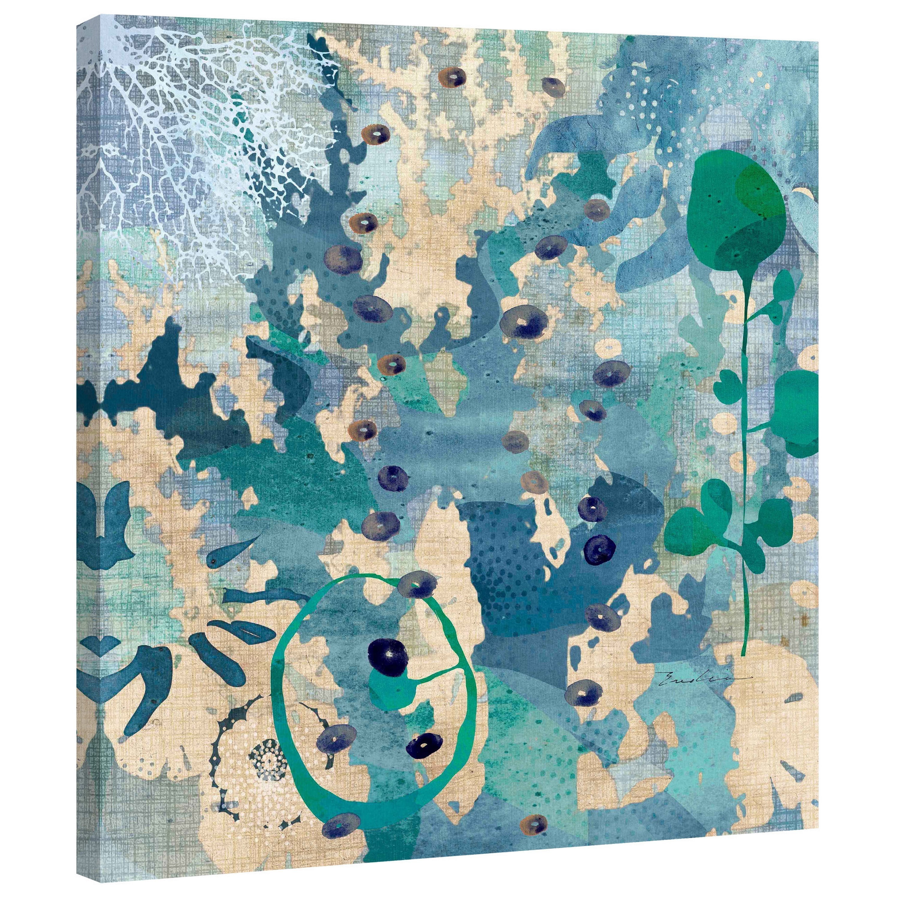 "By All This Blue" Painting Print on Wrapped Canvas