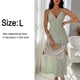 thumbnail image 2 of Vestido casual con cuello en V profundo para mujer, vestido largo con estampado floral sin espalda y abertura para fiesta en la playa, verde claro, L, 2 of 6