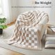 thumbnail image 2 of Checkered Throw Blanket, Beige Throw Blanket Super Soft Plaid Throw Blanket, 2 of 5