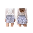 thumbnail image 2 of Michellecmm Women's Smocked Mini Skirts Casual High Waist A-Line Beach Skirts Layered Ruffle Skirts, 2 of 8