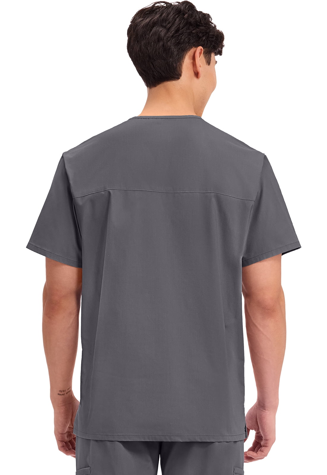 Cherokee Workwear Professionals Scrubs Top for Men V-Neck WW695, XL, Pewter