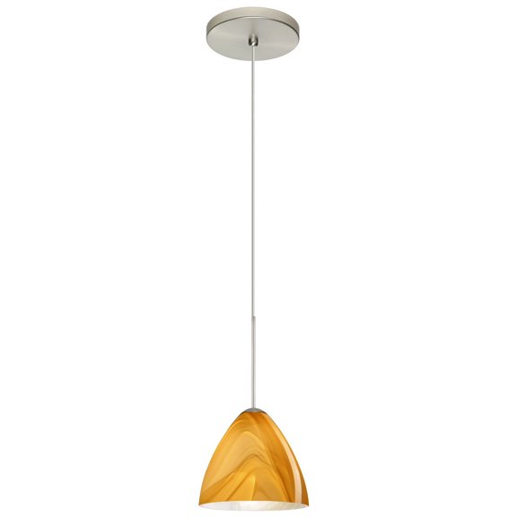 Besa Lighting - Mia-One Light Cord Pendant with Flat Canopy-5 Inches Wide by 10