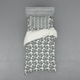 thumbnail image 1 of Ambesonne Black and White Bedding Set 3 Pcs, Foliate Theme, Twin XL, Black White, 1 of 3