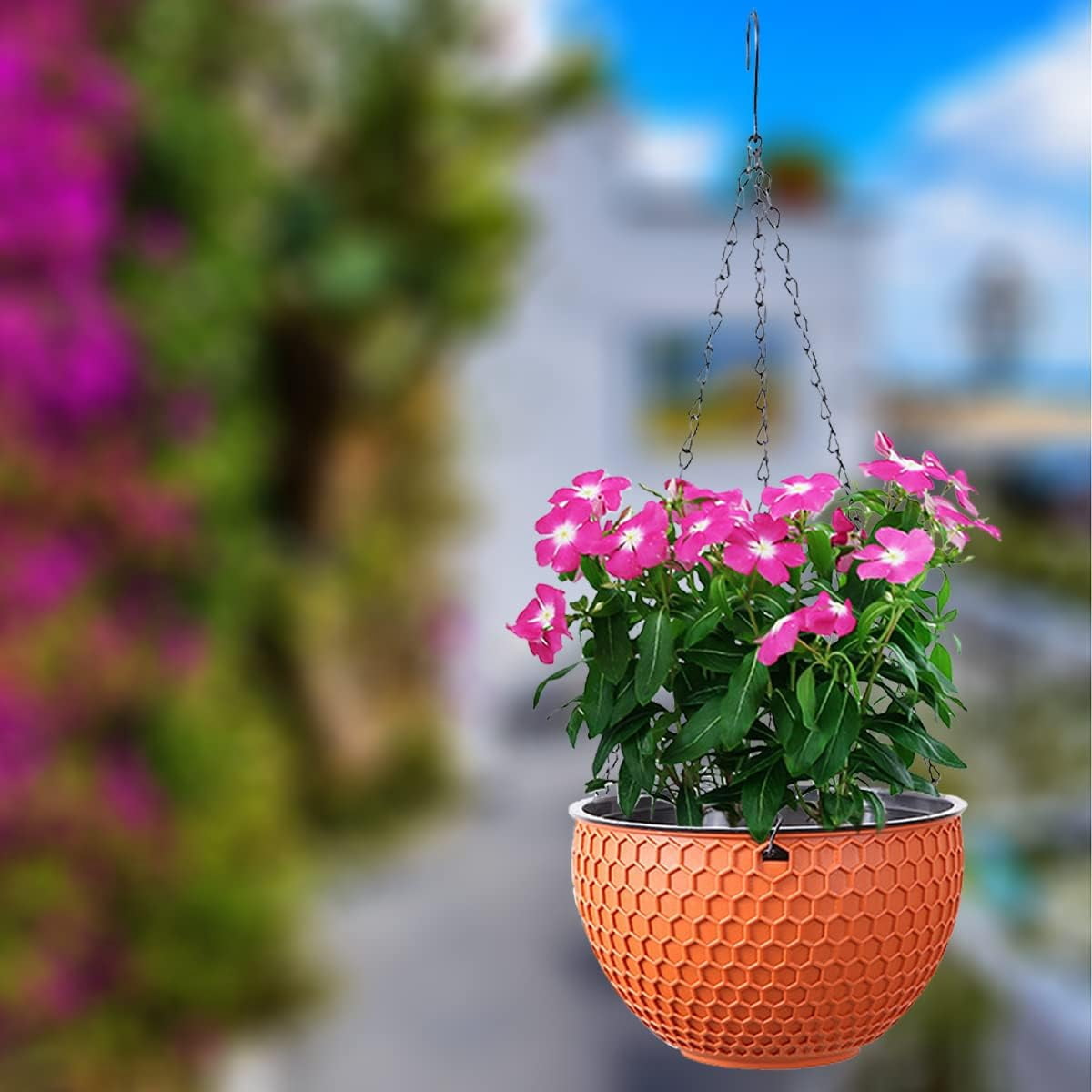 8.3 Inch Hanging Planters for Indoor Plants, Outdoor Garden Planter Pots, Honeycomb
