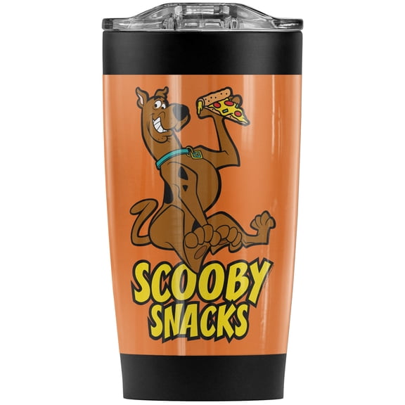 Scooby Doo Scooby Snacks Pizza! Stainless Steel Tumbler 20 oz Coffee Travel Mug/Cup, Vacuum Insulated & Double Wall with Leakproof Sliding Lid | Great for Hot Drinks and Cold Beverages