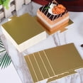 thumbnail image 1 of GOOHOCHY 100pcs Mini Square Cake Boards Golden Eco-friendly Serving For Bakers Parties, 1 of 8