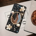 thumbnail image 6 of Designer for iPhone 13 Pro Max Mirror Case with Bling Gemstone,3D Glitter Sparkle Diamond Phone Case，Luxury Shiny Crystal Rhinestone Protective Cover for Women/Gril(Black Gems), 6 of 7