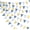 Dusty Blue Gold, variant on 32Ft Retro Blue Party Decorations Dusty Blue Triangle Banner Flag Pennant Fabric Garland Streamers for Nautical Birthday Ahoy Achor Baby Shower Under The Sea Summer Graduation Nautical Party Decor