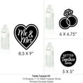 thumbnail image 7 of Big Dot of Happiness Mr. and Mrs. - Black and White Wedding or Bridal Shower Centerpiece Sticks - Table Toppers - Set of 15, 7 of 7
