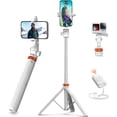 thumbnail image 1 of El más nuevo soporte para trípode para iPhone, trípode para teléfono EUCOS de 62 pulgadas y palo para selfies con obturador remoto para grabación de video, soporte para trípode para teléfono celular m, 1 of 4