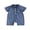 Blue, variant on BemeyourBBs Baby Denim Jumpsuit Short Sleeve Lapel Button Up Solid Color Romper