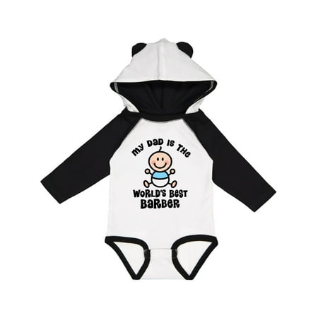 

Inktastic Daddy Worlds Best Barber childs Gift Baby Boy Long Sleeve Bodysuit