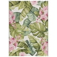 thumbnail image 2 of SAFAVIEH Barbados Evan Botanical Indoor/Outdoor Area Rug, Green/Pink, 5'3" x 7'6", 2 of 10