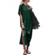 thumbnail image 4 of Lucakuins - Vestido de playa informal de verano para mujer, color sólido, manga corta de murciélago, cuello redondo, vestido dividido Lucakuins  moda, 4 of 8