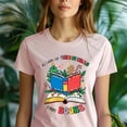 thumbnail image 5 of All I Want for Christmas Is More Books T-Shirt | Cute Open Book Holiday Tee, Azalea, Size M, 5 of 6