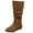 Brown, variant on dmqupv Women's Modern Western Cowboy Distressed Boot Cowgirl Boots Wide Calf No Heel Brown Size 40