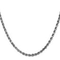 thumbnail image 3 of 14k White Gold 3.5mm Solid Plain Rope Chain w/ Lobster Clasp 24", 3 of 5