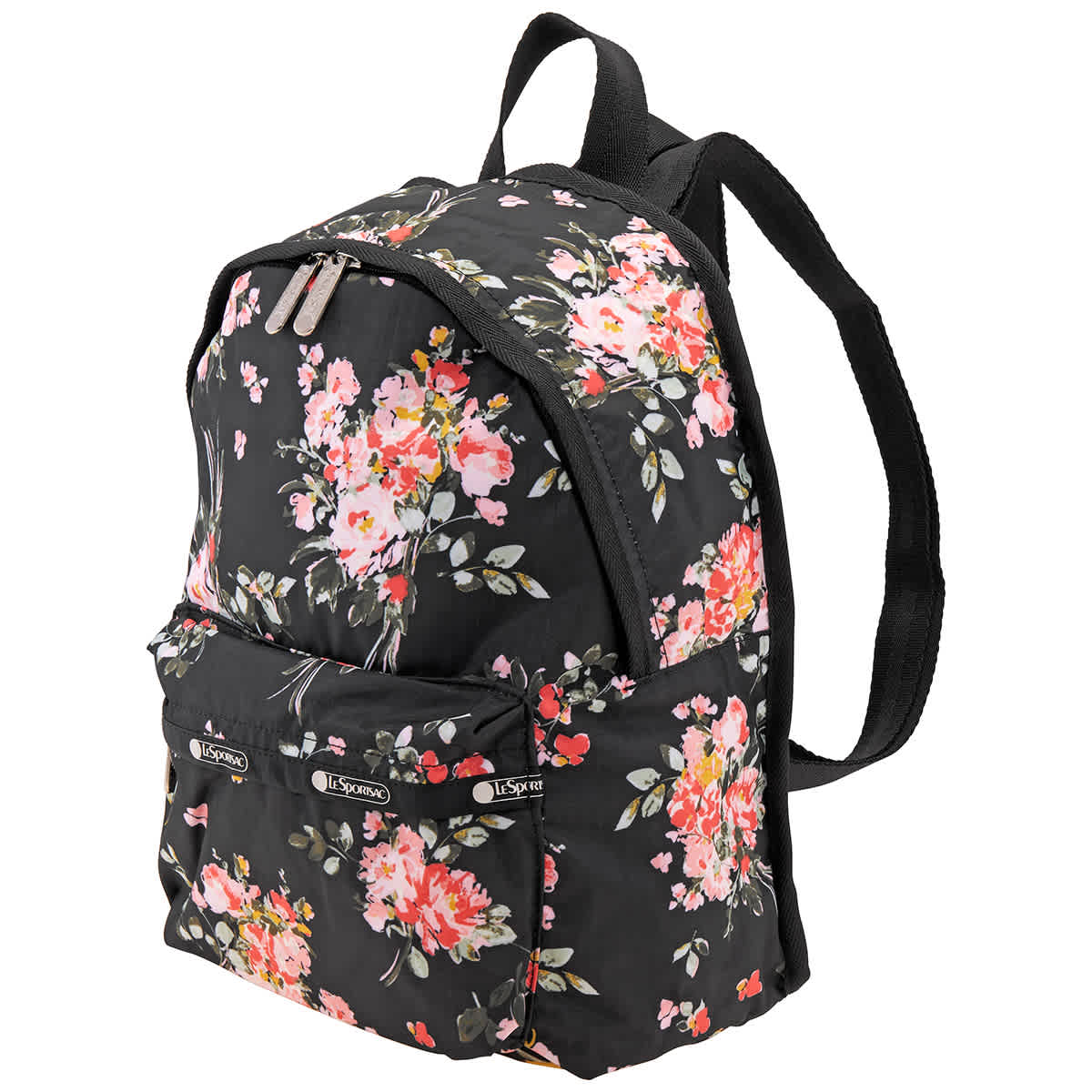 black and rose backpack