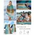 thumbnail image 5 of Blue Teal Brown Beach Towels Oversized Super Absorbent, Anchor Nautical Coastal Ocean Wooden Lightweight Bath Towel Quick Dry Sets For Bathroom/Pool/Rv Camping/Beach Play/Gym Room/Picnic 30"x60", 5 of 8
