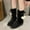 Black, variant on OKBOP Womens Chunky Heel Mid-Calf Boots-Christmas Women'S Chelsea Boots Snow Boots Vintage Winter Boots for Women Black