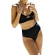 thumbnail image 1 of Gibobby Conjunto de Bikini Traje de baño Moda de verano Tirantes plateados Traje de baño dividido Traje de baño sexy Traje de baño de color sólido(Negro,M), 1 of 5