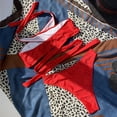 thumbnail image 5 of Sngxgn Women Swimsuit Bikini Women Skinny Swimsuit Bikini Split Swimwear(Red,L), 5 of 7