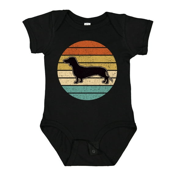 Inktastic Dachshund Dog Retro Sunset Boys or Girls Baby Bodysuit