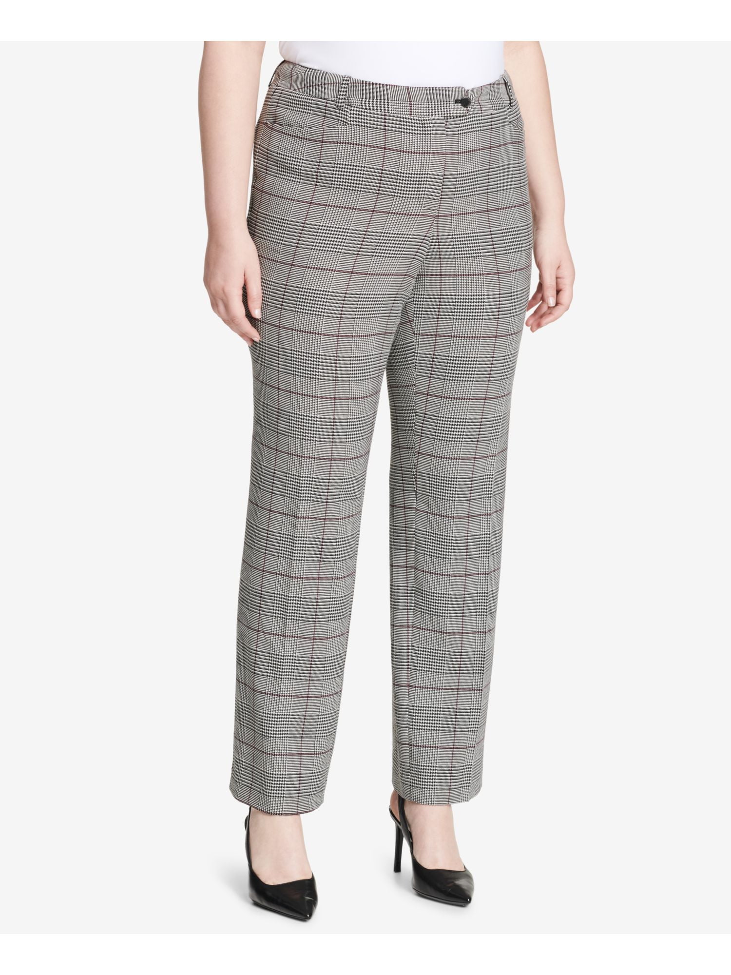 Calvin Klein - CALVIN KLEIN Womens Black Wear To Work Pants Plus Size: 18W - Walmart.com