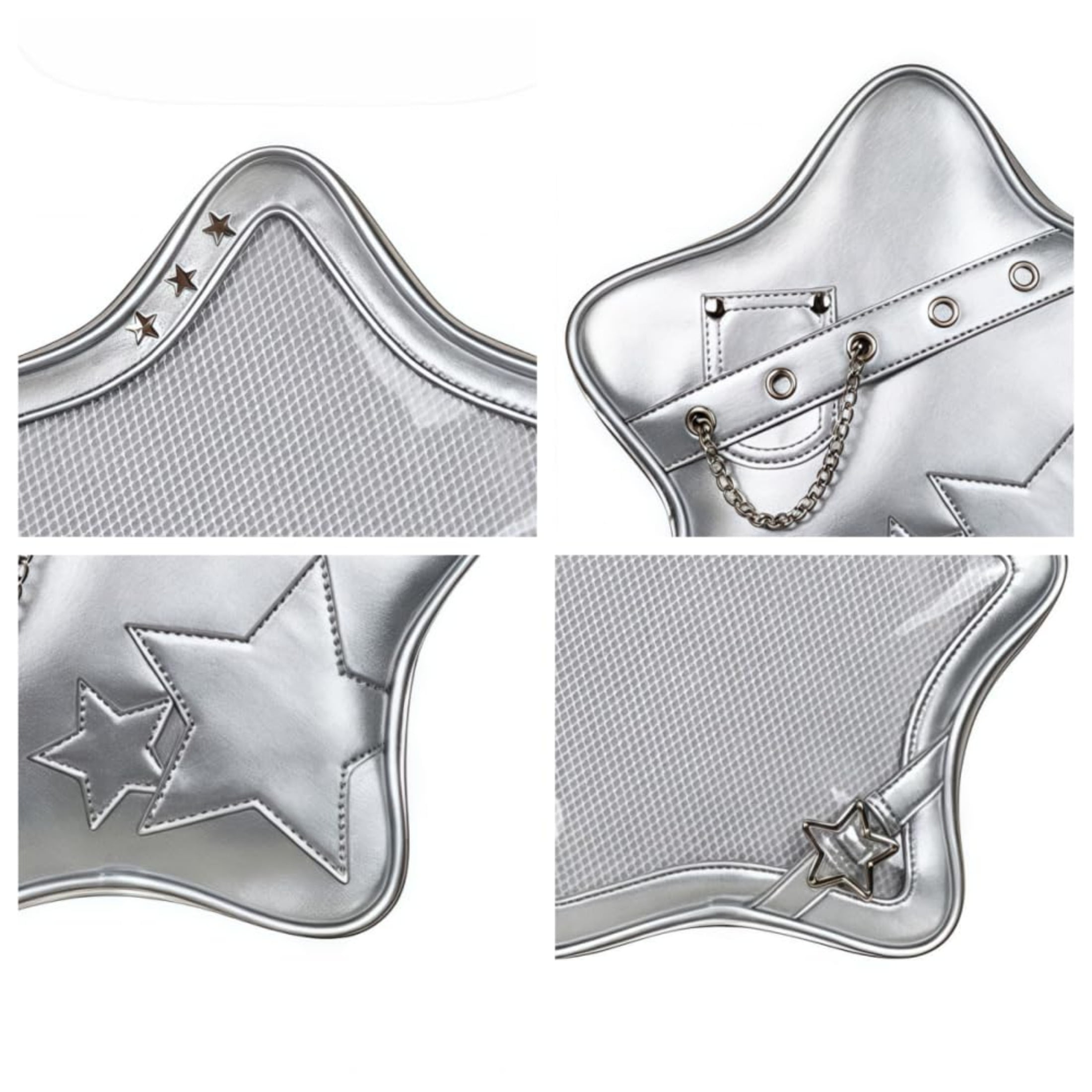 Kawaii Ita Bag Backpack Star Pins Display Crossbody Bag with Insert Y2k Aesthetic Cute Handbag for Anime Comic