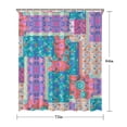 thumbnail image 5 of Bohemian Pioneer Flower Patchwork Shower Curtain 72"x84" ,Bathroom Decorative Shower Curtains Set with 12 Hooks,Modern Waterproof Washable Shower Curtain, 5 of 6