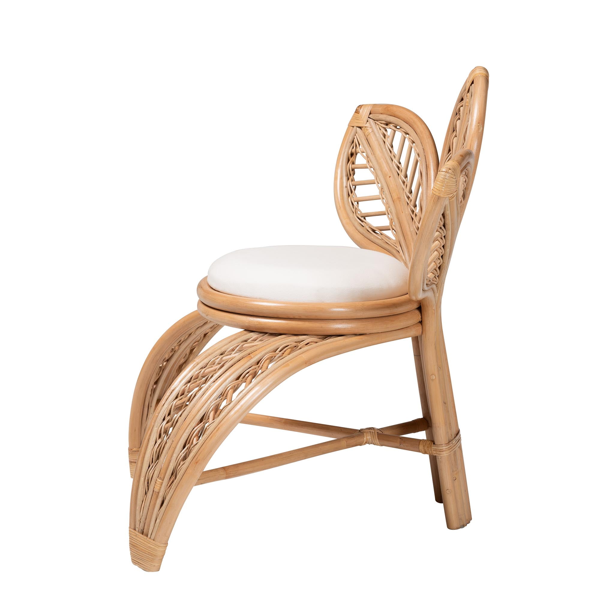 bali & pari Gresham Rattan BOHO Flower Chair, Natural Brown